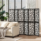 HOMCOM - Paravent autoportant 6 panneaux motif géométrique pour chambre - noir-Se replie jusqu’à une épaisseur fine de 4 po (10,2 cm) pour un rangement compact et facile  
