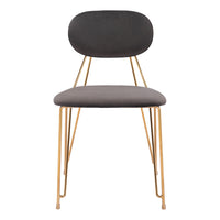 Zuo - Georges Chaise de salle à manger - Gris/Or - Ensemble de 2-Texture douce et lisse