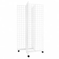 Wamaco - Kit de base quadrillée 4-WAY avec Quatre panneaux quadrillés 2 pi x 6 pi - Blanc-Kit tout-en-un - Inutile de chercher quelles pièces de grille s'assemblent entre elles, car une fois monté, ce kit offre un présentoir fonctionnel à 4 côtés.