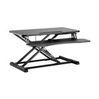 Uplite Convertisseur de Bureau Assis debout - Noir-Solution Ergonomique - Ce bureau debout se trouve au-dessus de votre bureau actuel, vous permettant de vous asseoir ou de vous tenir debout sur demande.