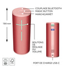 Ultimate Ears - BOOM 4 enceinte Bluetooth portable et étanche, Rouge-Sans fil à toute épreuve: avec une portée de 45 mètres, vous pouvez vous éloigner de votre enceinte sans fil BOOM 4 tout en continuant à écouter de la musique.