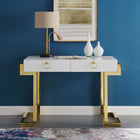 Modway - Ring Bureau - Or Blanc-Tiroirs coulissants