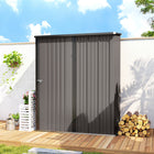 Outsunny - Abri de rangement extérieur 5 pi x 3 pi-Le toit incliné permet à l'eau de pluie de s'écouler rapidement  
