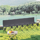 Outsunny - Chaise de camping pliante 6 places avec porte-gobelet et sac de transport pour le camping, gris foncé-Équipé de 7 porte-gobelets intégrés