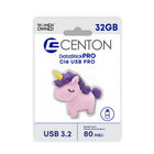 Centon - lecteur flash USB 3.2 Gen1- Licorne 32GB - Lilas-Capacité : 32GB USB-A Génération 3.2
