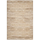 Modway - Kennocha Vagues rustiques vintage abstraites Tapis de 5 pi l x 8 pi L - Tan and Cream-Tissage texturé à poil bas et doux