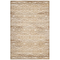 Modway - Kennocha Vagues rustiques vintage abstraites Tapis de 5 pi l x 8 pi L - Tan and Cream-Tissage texturé à poil bas et doux