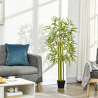 Outsunny - Arbre de bambou artificiel 4 pi pour décoration intérieure - vert-Convient pour une utilisation à la maison ou au bureau. Elle apporte une touche naturelle à tout espace 