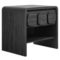 Modway - Toscana 1-Tiroir Table de chevet, Noir-Table d’appoint polyvalente avec rangement