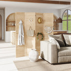 HOMCOM - Paravent autoportant à 4 panneaux pour chambre intérieure - naturel-Dimensions dépliées : 63 po l x 0,7 po P x 66,9 po H (160 x 1,8 x 170 cm)  
