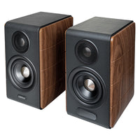 Edifier - Haut-parleurs d’étagère actifs S880DB MKII, audio Hi-Res sans fil avec LDAC, puissance RMS de 88 W, Bluetooth, format 2.0 – Noyer-Architecture acoustique haute fidélité : Les unités de tweeter et de médium-grave ont toutes deux été améliorées. Le tweeter est désormais doté d’un dôme en titane de 1,25 po (au lieu de 1 po), d’un diamètre de bobine mobile porté à 25 mm (au lieu de 19 mm) et d’aimants en néodyme, offrant des aigus cristallins et transparents. Le haut-parleur médium-grave redessiné de 