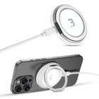 MyBat - Chargeur sans fil magnétique DockIt 360° + Support bague - Blanc-Fixation magnétique intégrée - Alignement fluide et maintien solide sur l’arrière de l’appareil pour une utilisation simplifiée