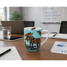 Oscardo - Tasse porcelaine « Moose » de John Rombough - 485 ml-Emballage boîte cadeau - Boîte spécialement conçue mettant en valeur l’œuvre de l’artiste avec des descriptions culturelles significatives