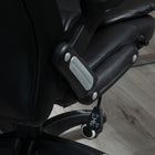 Vinsetto - Fauteuil de bureau exécutif à hauteur réglable avec roulettes pivotantes et accoudoirs - noir-Dossier inclinable jusqu’à 130 degrés