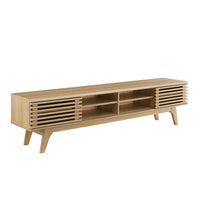 Modway - Render Centre de divertissement 70 po Meuble TV, Chêne-Meuble TV 70 po style milieu du siècle