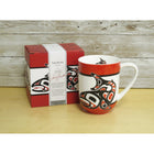 Oscardo - Tasse porcelaine « Salmon » de Jamie Sterritt - 485 ml-Passe au micro-ondes et au lave-vaisselle - Conçu pour une utilisation quotidienne pratique et un nettoyage sans effort