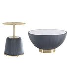 Manhattan Comfort - Ensemble de 2 tables : table basse Anderson moderne 71,5 cm et table d’appoint 40 cm - gris-Ensemble de table basse moderne et de table d’appoint pour salon