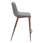 Zuo - Magnus Tabouret de comptoir - Slate Gris/Noyer - Ensemble de 2-Garantie limitée de 3 ans