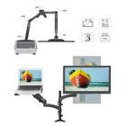 ShoppingAll Support à bras entièrement réglable pour deux écrans et adaptateur pour ordinateur portable - Noir-Compatible avec les modèles de montage VESA 75 mm x 75 mm ou 100 mm x 100 mm