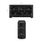 Modway - Duval Ovale de 62 pouces Buffet - Noir-Forme ovale courbe