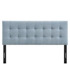 Modway - Emily Tissu tapis Tête de lit Queen size, Bleu ciel-Assemblée requise