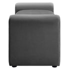Modway - Waverly Performance Velvet Banc - Gris-Coussinets de pied ajustables non marqués