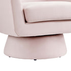 Modway - Astral Performance Velvet Tissu et bois Chaise pivotante - Rose-8