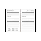 Staples - Agenda scolaire hebdomadaire/mensuel 2026-2027 - 8 1/2 po H x 5 1/2 po l - Noir - bilingue-Liste de vacances des trois ans, page de relevé de notes, informations scolaires pratiques - référence des poids et mesures, conversions courantes, tableau de multiplication, formules courantes, angles et triangles, tableau périodique, éléments, carte des fuseaux horaires du Canada, pages de téléphone / adresse et pages de notes lignées