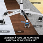 MotionGrey - Roues doubles pour chaise de bureau - Style rollerblade automatique, roulettes ergonomiques et fluides, pivotantes pour chaises gaming et de bureau, compatibles avec tous types de sols - Lot de 5-Compatibilité universelle et installation rapide : Compatible avec la majorité des chaises de bureau et installation en quelques secondes pour une amélioration immédiate