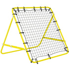 Homcom - Filet De Rebond Aide À L’Entraînement Football Cible De Renvoi - Jaune-Tubes en acier de haute qualité avec revêtement en poudre pour une durabilité accrue  