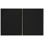 Merangue - Carnet à spirales avec couverture noire-Pages intérieures noires avec impression en ligne grise