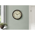 Monarch Specialties - Horloge - 16 po Rond - Horloge Murale - Brun Antique - Transitionnel-Cette horloge analogique à affichage numérique, facile à lire, est dotée d'un mouvement à quartz moderne pour une mesure précise de l'heure