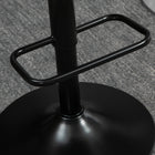 HOMCOM - Tabourets de bar réglables avec repose-pieds et dossier - noir - paquet de 2-Similicuir PU pour un style élégant et un entretien facile 
