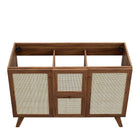 Modway - Soma 48" compatible avec un ou deux éviers simples ou double Armoire de toilette de salle de bain (lavabo non inclus) - Noyer-Assemblée requise