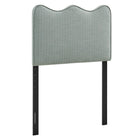 Modway - Athena Rayé Tissu tapis Tête de lit jumelée, Bande bleue Spa-Rembourrage en tissu semblable au lin