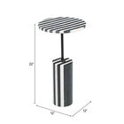 Zuo - Regles Table d’appoint - Multicolore-Dimensions: 12,0 po L x 12,0 po L x 22,0 po H