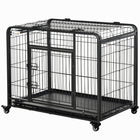 PawHut - cage pour chien pliable robuste pour chiens de taille moyenne - 37 po L x 23 po l x 27 po H-Les fils et le cadre sont en métal robuste pour une utilisation quotidienne<br> 