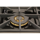 Kucht - 48 po Série KDF Cuisinière Pro Style à double combustible - Acier inoxydable/Vert-Les grilles robustes en fonte permettent de déplacer facilement les casseroles entre les brûleurs sans avoir à les soulever