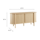 Modway - Cadence 63" courbé Buffet - Chêne-Stratifié à grain de bois