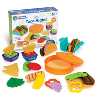 Learning Resources - Nouvel ensemble de tacos Sprouts - Ensemble de 28-Chaque jour, c'est le mardi taco ! Les enfants découvrent tout ce dont ils ont besoin pour une savoureuse soirée taco avec cet ensemble de jeu de nourriture de 28 pièces !