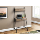 Monarch Specialties - 7332 Bureau 32 po L - Taupe Fonce/Metal Noir-Cadre en métal noir solide pour tenir une surface de travail spacieuse idéal pour un ordinateur portable, une lampe et des accessoires de bureau