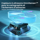 Aiper - Robot nettoyeur de piscine adaptatif sans fil Scuba X1 Pro-Scuba X1 propose une filtration avancée avec deux options : un filtre standard pour les débris plus gros tels que les feuilles et les roches, et un filtre MicroMesh de 3 μm pour éliminer les particules fines comme les algues, le sable, les cheveux et la poussière