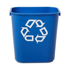 Rubbermaid - Corbeille de recyclage, bleu-La construction entièrement en plastique ne s'écaillera pas, ne rouillera pas et ne se déformera pas. Les jantes roulées ajoutent de la solidité et sont faciles à nettoyer