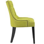Modway - Regent Tissu Fauteuil d’appoint de salle à manger Ensemble de 2 - Herbe de blé-Moulures cloutées à clous