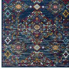Modway - Entourage Treillis floraux vintage Khalida Tapis de 5 pi l x 8 pi L - Bleu Orange Jaune Rouge-Résistant aux taches / Facile à nettoyer