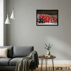 Chicago Blackhawks 20x29 2015 Stanley Cup - Toile encadree - 31" x 22"-Prêt à accrocher - livré entièrement assemblé