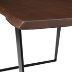 Modway - Viggo Bois d’acacia à bord vivant de 60 po Bois d’acacia Table à manger, Noyer noir-9
