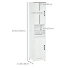 Kleankin - Armoire colonne de salle de bain avec étagère ouverte et tiroir - blanc-Le design anti-basculement assure la sécurité 