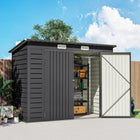 Outsunny - Abri de rangement extérieur 8 x 4 pi - gris-Structure en acier galvanisé solide et adaptée à une utilisation en extérieur
