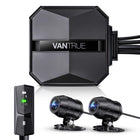 Vantrue - Caméra embarquée double F1 4K pour moto avec carte SD 64 Go-Caméra avant 160° et caméra arrière 160° offrant un large champ de vision et réduisant les angles morts tout en couvrant plus de trois voies de circulation